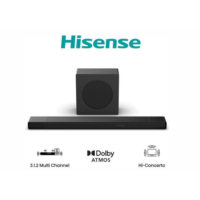 Hisense AX3120Q, 3.1.2 канала, 440 W, BT, Dolby Atmos, черен