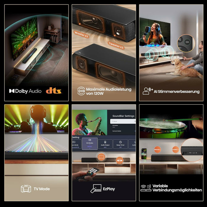 Soundbar система Hisense HS1000     120W Черен 120 W