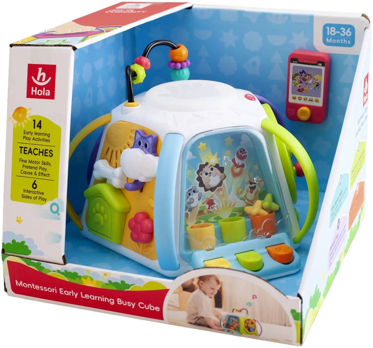 Интерактивна играчка Hola Toys - Куб Монтесори