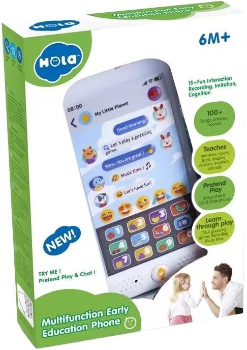 Интерактивна играчка Hola Toys - Многофункционален телефон със звуци