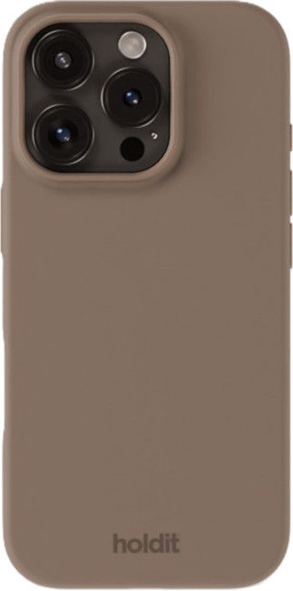 Калъф Holdit - Silicone, iPhone 16 Pro, Mocha Brown