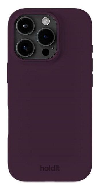 Калъф Holdit - Silicone, iPhone 16 Pro, Deep Plum