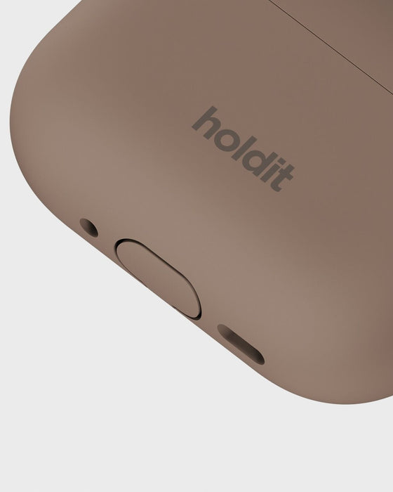 Калъф за слушалки Holdit - Silicone, AirPods Pro 3, кафяв
