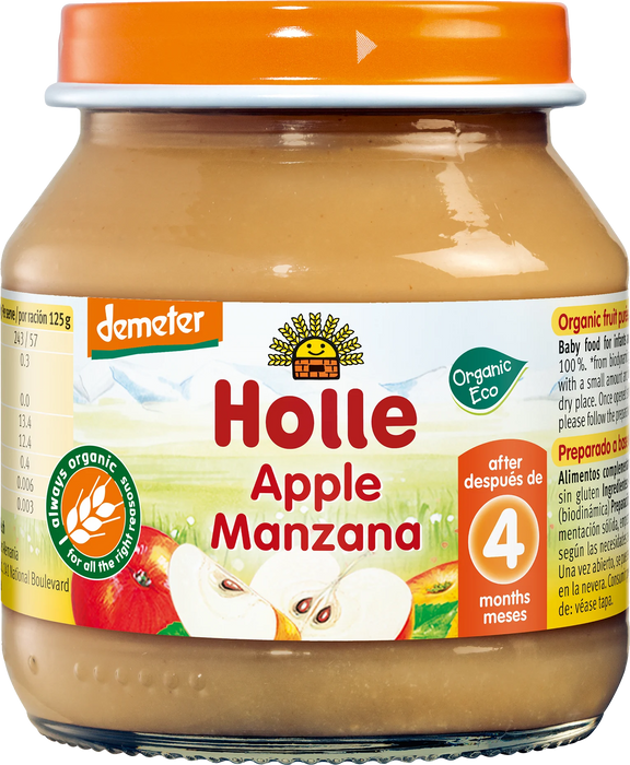 Био пюре Ябълка 4м+, 125 g