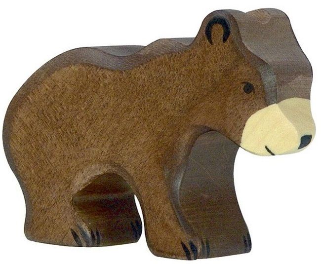 Дървена фигурка Holztiger - Малка кафява мечка