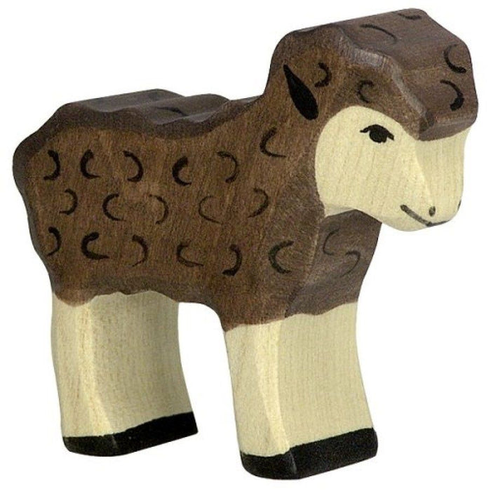 Дървена фигурка Holztiger - Агне, черно
