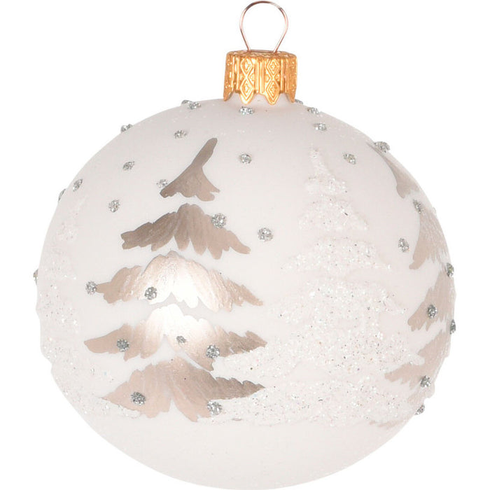 КОЛЕДНА ТОПКА 10CM СТЪКЛЕНА HOME & STYLING AVG113600