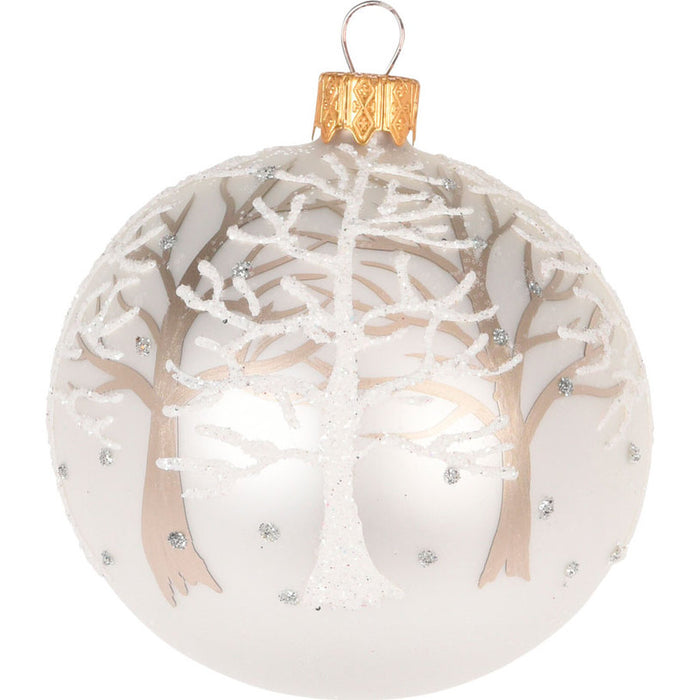 КОЛЕДНА ТОПКА 10CM СТЪКЛЕНА HOME & STYLING AVG113600