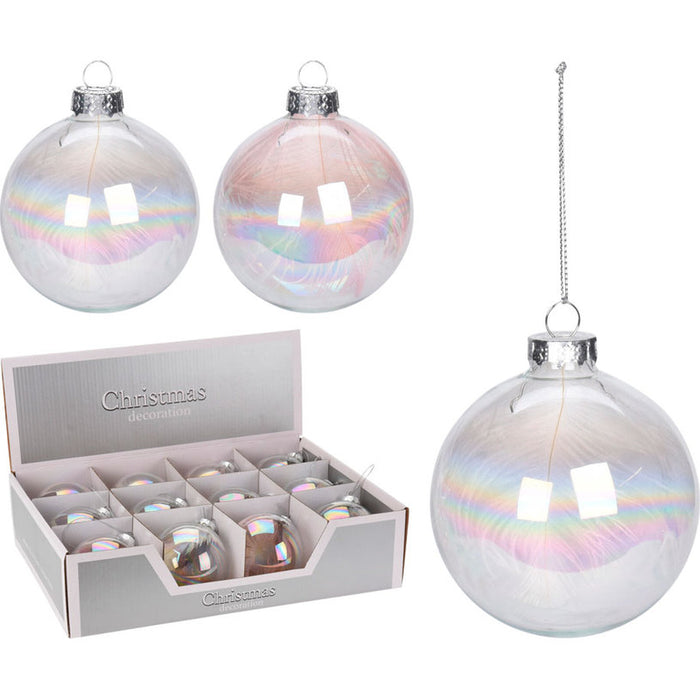 КОЛЕДНА ТОПКА 8CM СТЪКЛЕНА HOME & STYLING ABR521870