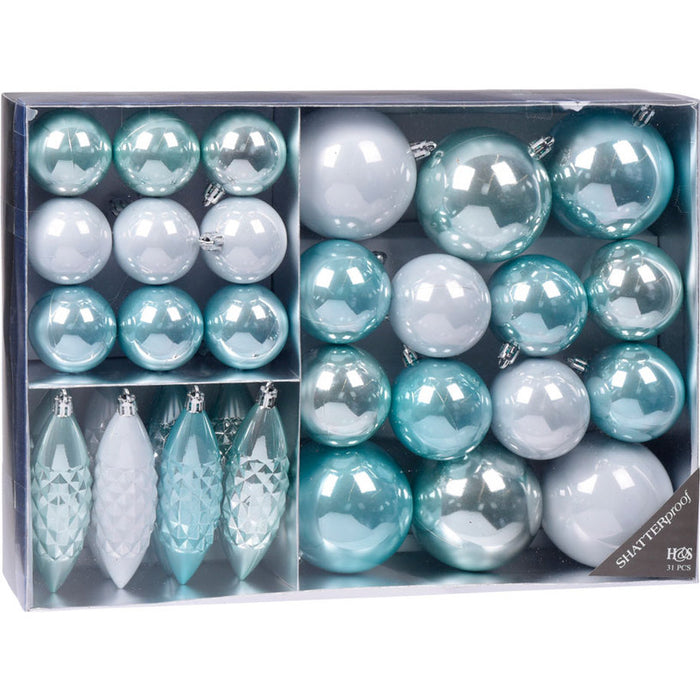 КОМПЛЕКТ КОЛЕДНА ДЕКОРАЦИЯ И ТОПКИ 31БР HOME & STYLING CAN207380