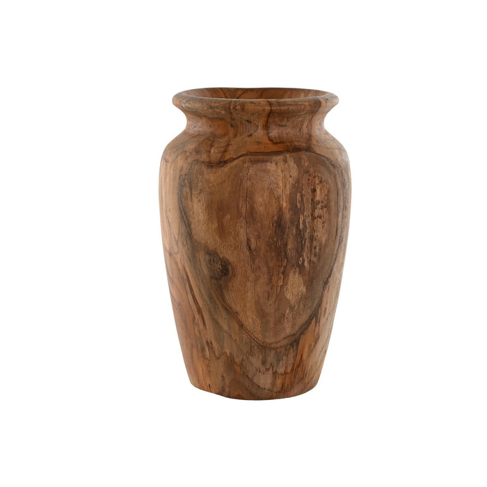 Ваза Home ESPRIT Естествен Тъмно сив Тик 25 x 25 x 40 cm