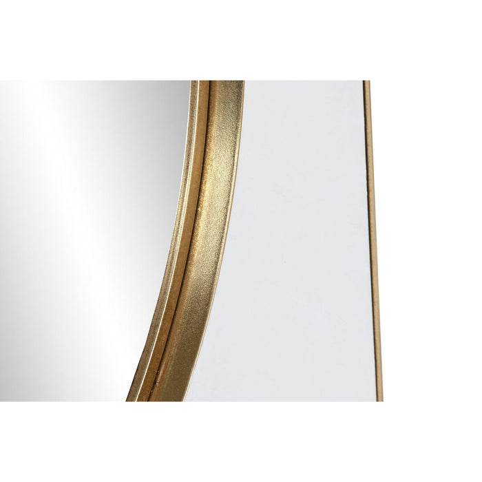 Стенно огледало Home ESPRIT Бял Златен Желязо Огледало 100 x 4 x 100 cm