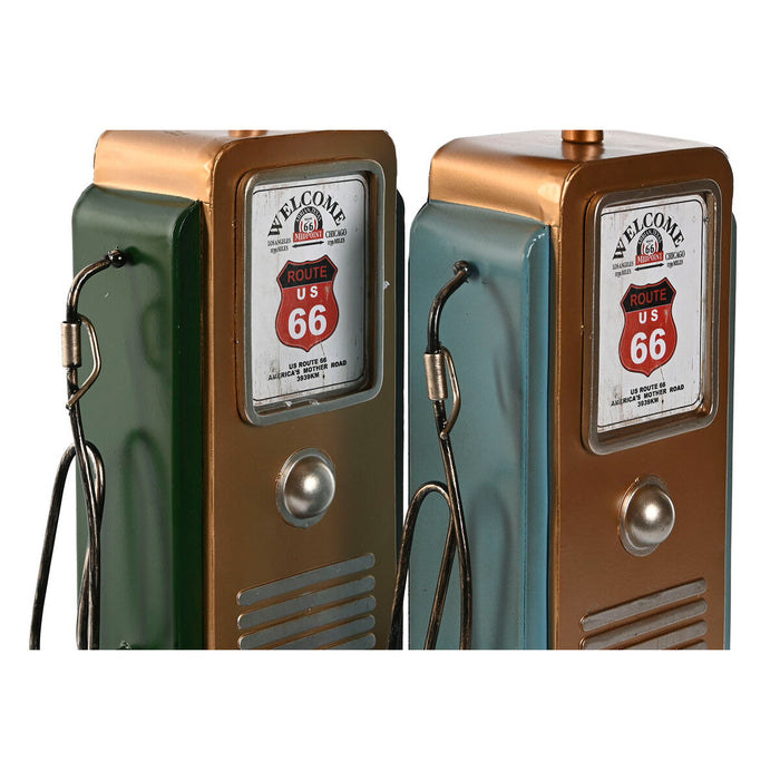 Lauakell Home ESPRIT Зелен Оранжев Vintage gasolinera (2 броя)