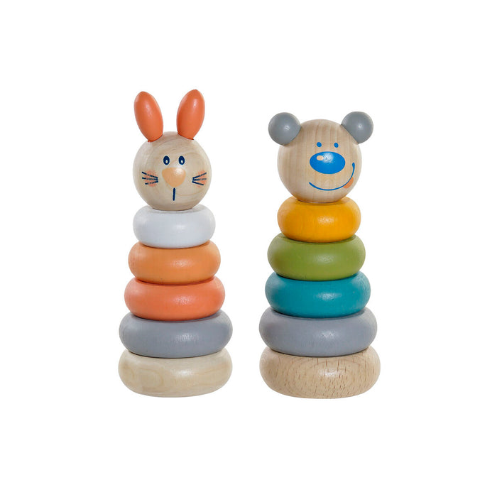 Образователна Игра Home ESPRIT 5,5 x 5,5 x 14 cm Животни (2 броя)