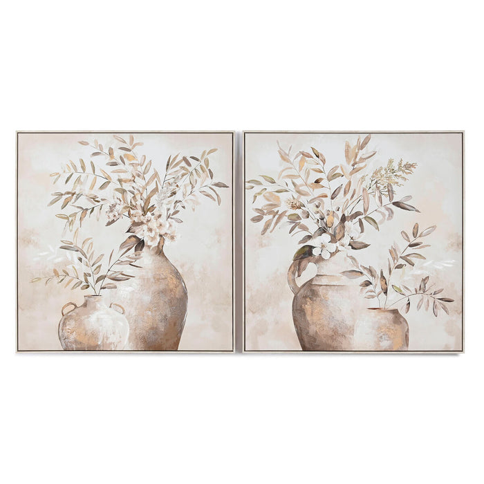 Картина Home ESPRIT Ваза Традиционен 82 x 4,5 x 82 cm (2 броя)