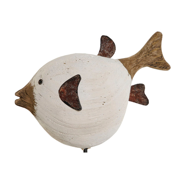 Декоративна фигурка Home ESPRIT Бял Естествен Риба 17 x 8 x 27,3 cm