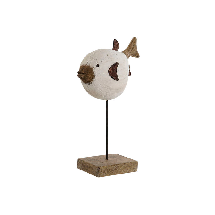 Декоративна фигурка Home ESPRIT Бял Естествен Риба 17 x 8 x 27,3 cm