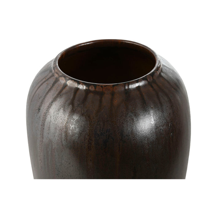 Ваза Home ESPRIT Тъмно сив Керамика 16 x 16 x 31 cm