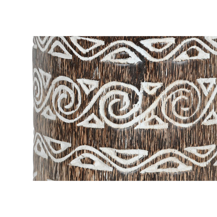 Саксия Home ESPRIT Бял Кафяв Дървен 30 x 30 x 120 cm