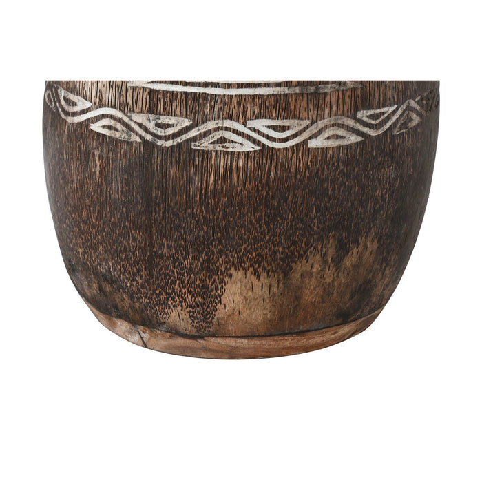 Саксия Home ESPRIT Бял Кафяв Дървен 20 x 20 x 90 cm 29 x 29 x 90 cm