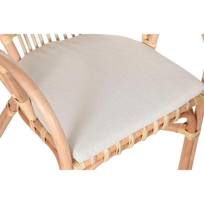 Комплект от маса с 2 стола Home ESPRIT Бял Естествен 50 x 50 x 50 cm