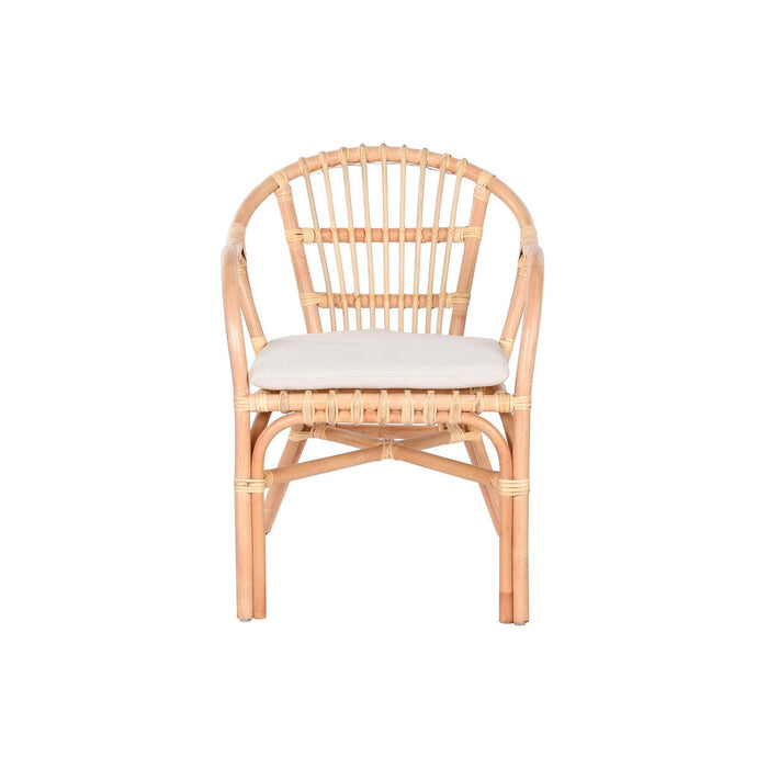Комплект от маса с 2 стола Home ESPRIT Бял Естествен 50 x 50 x 50 cm
