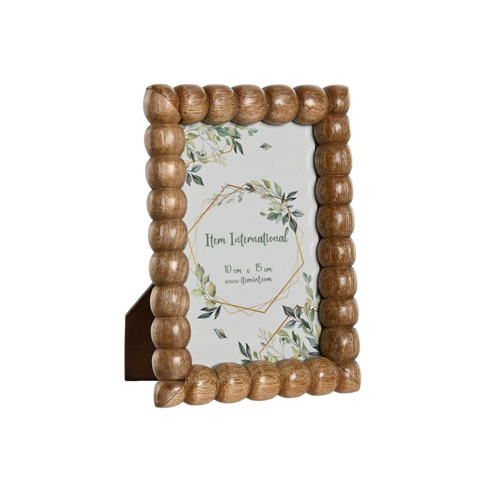 Рамка за снимки Home ESPRIT Кафяв Кристал Дърво манго Естествен Топки Град