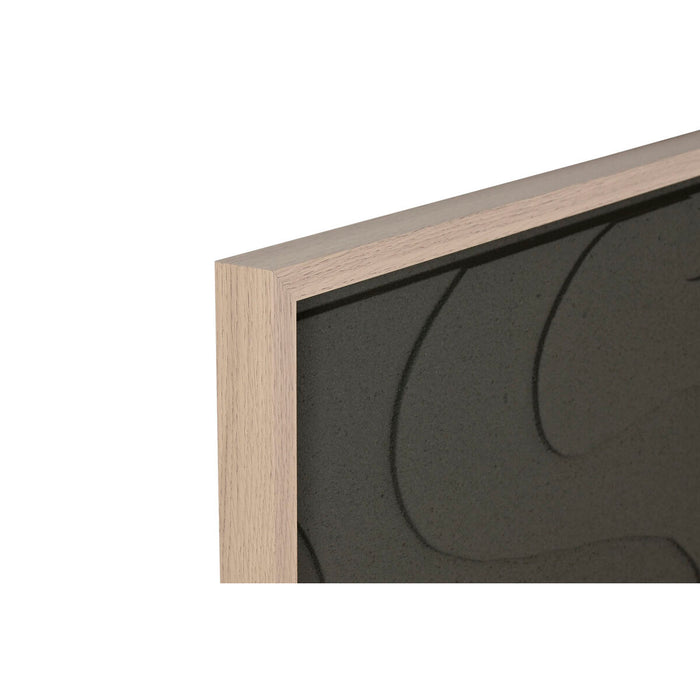 Картина Home ESPRIT Зелен Бежов Тъмно сив полистирен Дървен MDF Абстрактен Скандинавски (2 броя)