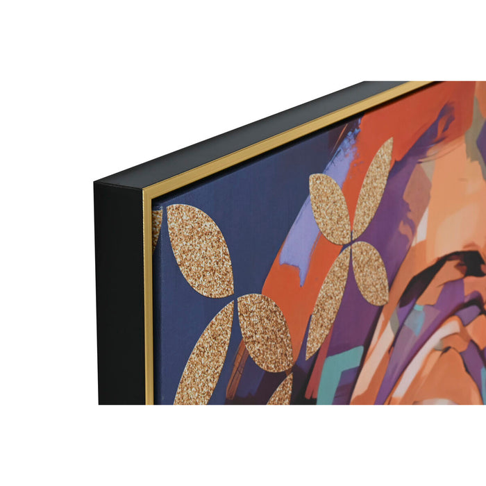 Пластно Home ESPRIT Златен полистирен Пластно Колониален Африканка 82 x 3,5 x 122 cm (2 броя)