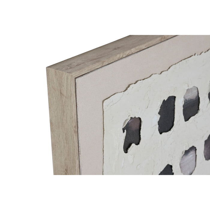 Картина Home ESPRIT Черен Бежов Юта полистирен Абстрактен Модерен 102 x 3,2 x 102 cm (2 броя)