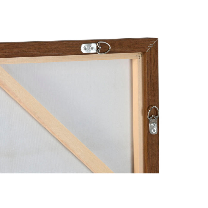 Пластно Home ESPRIT Бял Кафяв Черен Абстрактен Град 90 x 4 x 120 cm (2 броя)