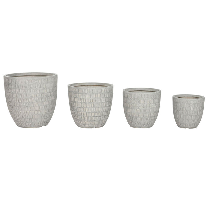 Саксия Home ESPRIT Сив Магнезиев 44 x 44 x 43 cm (4 броя)