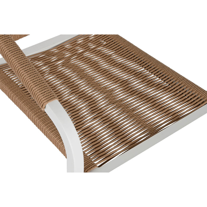 Комплект от маса с 6 стола Home ESPRIT Бял Естествен 180 x 90 x 75 cm