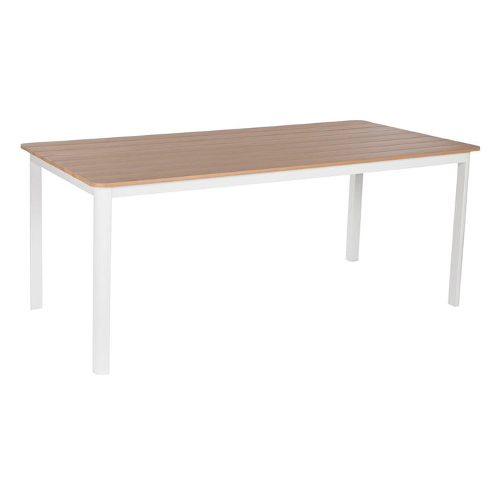 Комплект от маса с 6 стола Home ESPRIT Бял Естествен 180 x 90 x 75 cm