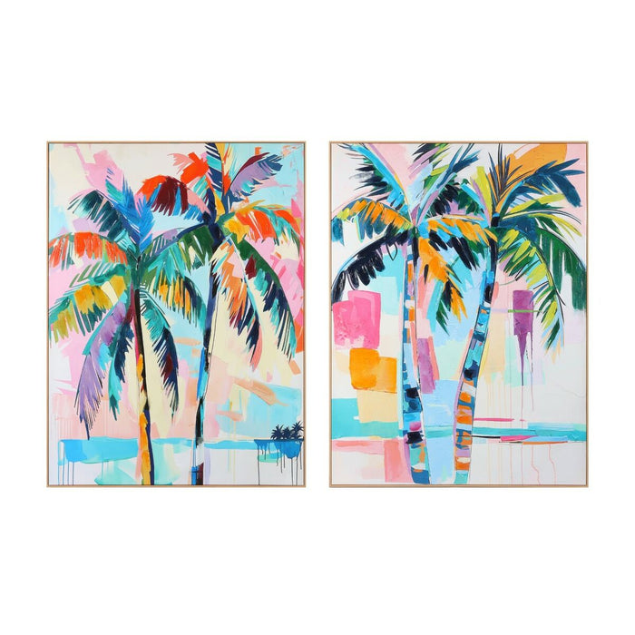 Пластно Home ESPRIT Палми Тропически 90 x 3,5 x 120 cm (2 броя)
