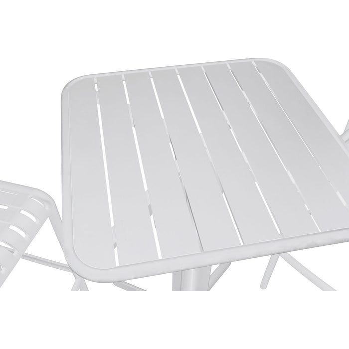 Комплект от маса с 2 стола Home ESPRIT Бял Метал полипропилен 60 x 60 x 102 cm