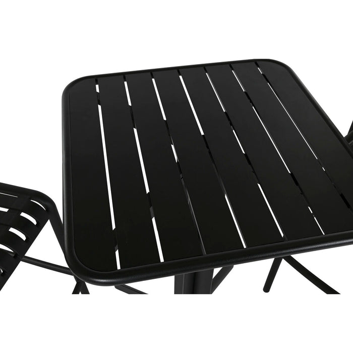 Комплект от маса с 2 стола Home ESPRIT Черен Метал полипропилен 60 x 60 x 102 cm