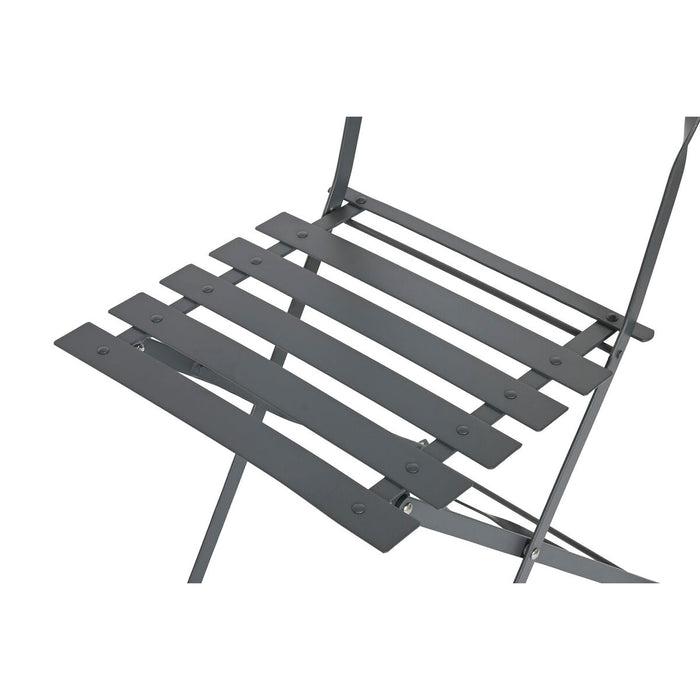 Комплект от маса с 2 стола Home ESPRIT Сив 60 x 60 x 71 cm