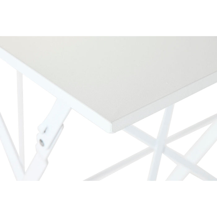 Комплект от маса с 2 стола Home ESPRIT Бял 60 x 60 x 71 cm