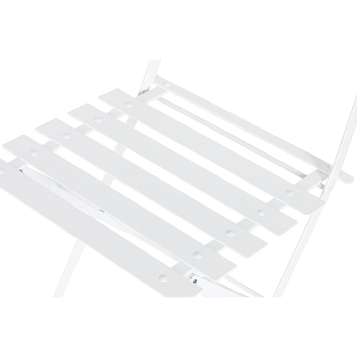 Комплект от маса с 2 стола Home ESPRIT Бял 60 x 60 x 71 cm