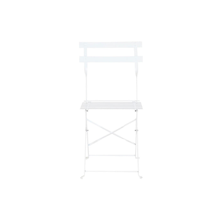 Комплект от маса с 2 стола Home ESPRIT Бял 60 x 60 x 71 cm