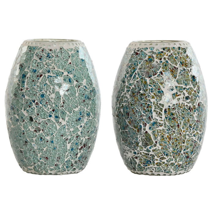 Настолна лампа Home ESPRIT Зелен Небесно синьо 25 W 220 V (2 броя)