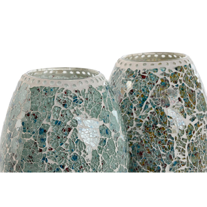 Настолна лампа Home ESPRIT Зелен Небесно синьо 25 W 220 V (2 броя)