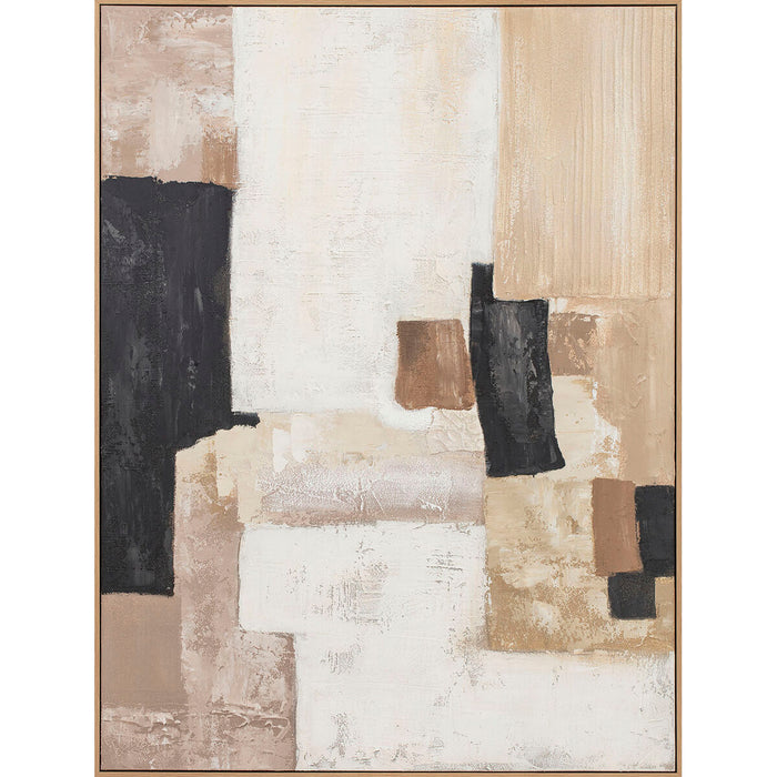 Картина Home ESPRIT Бял Бежов Абстрактен Град 92 x 4,5 x 121,5 cm (2 броя)