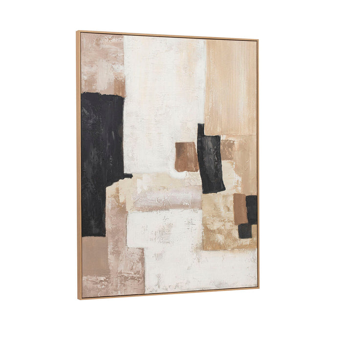 Картина Home ESPRIT Бял Бежов Абстрактен Град 92 x 4,5 x 121,5 cm (2 броя)