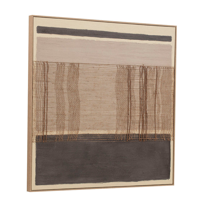 Картина Home ESPRIT Кафяв Черен Абстрактен Град 102 x 4,5 x 102 cm (2 броя)