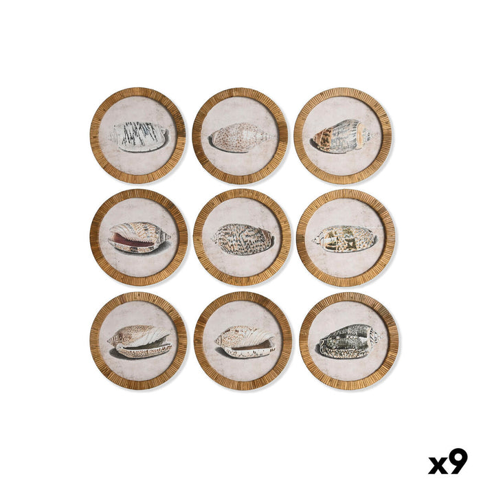 Картина Home ESPRIT Кристал Pатан 30 x 2 x 30 cm (9 броя)