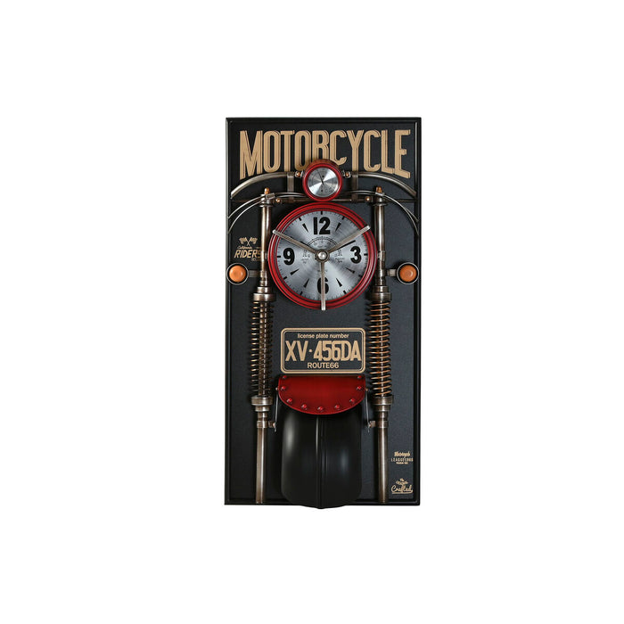 Стенен часовник Home ESPRIT Черен Червен Златен PVC Метал Мото Vintage 60 x 18 x 120 cm