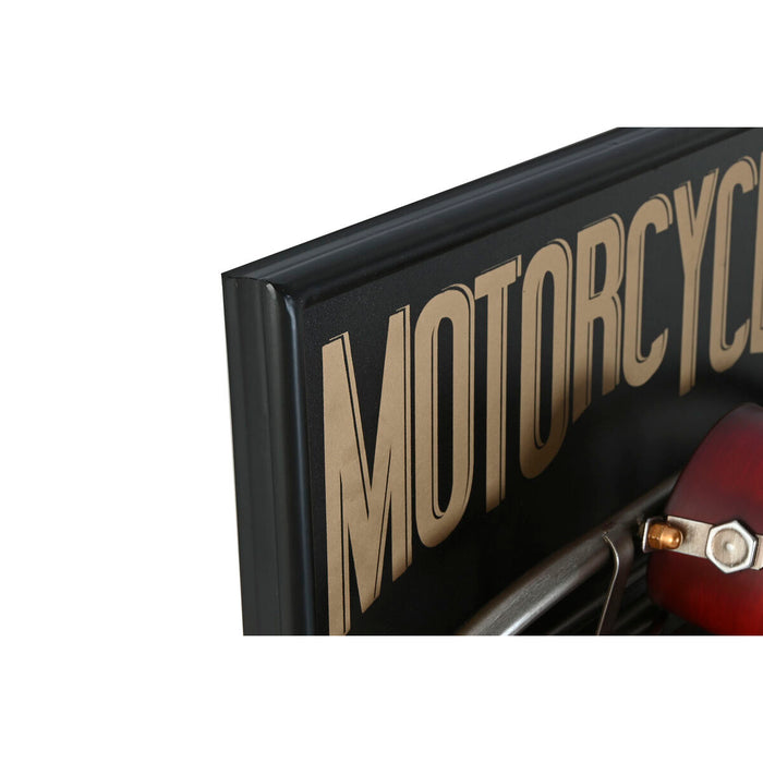 Стенен часовник Home ESPRIT Черен Червен Златен PVC Метал Мото Vintage 60 x 18 x 120 cm