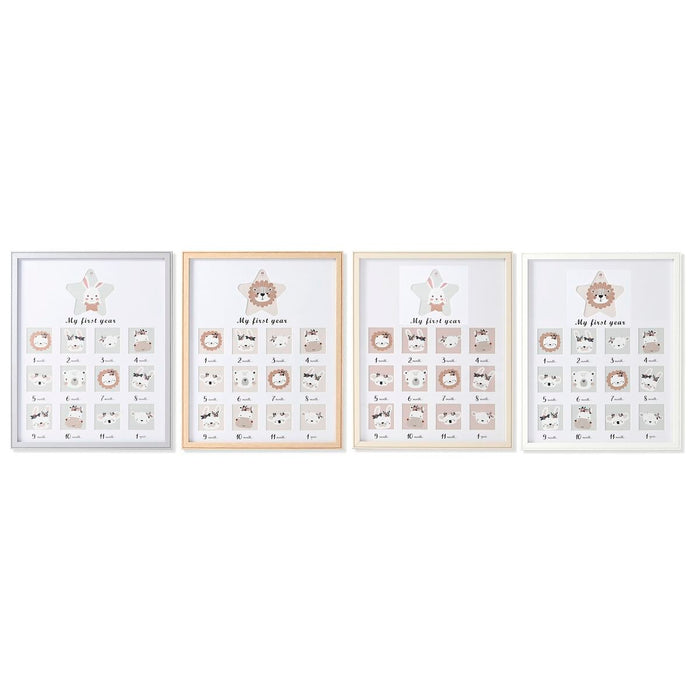 Рамка за снимки Home ESPRIT Кристал Дървен MDF 40,5 x 2 x 49,5 cm (4 броя)